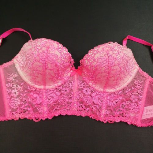 Áo ngực mút vừa gen bụng ren hồng Victoria's Secret ( H11456 )