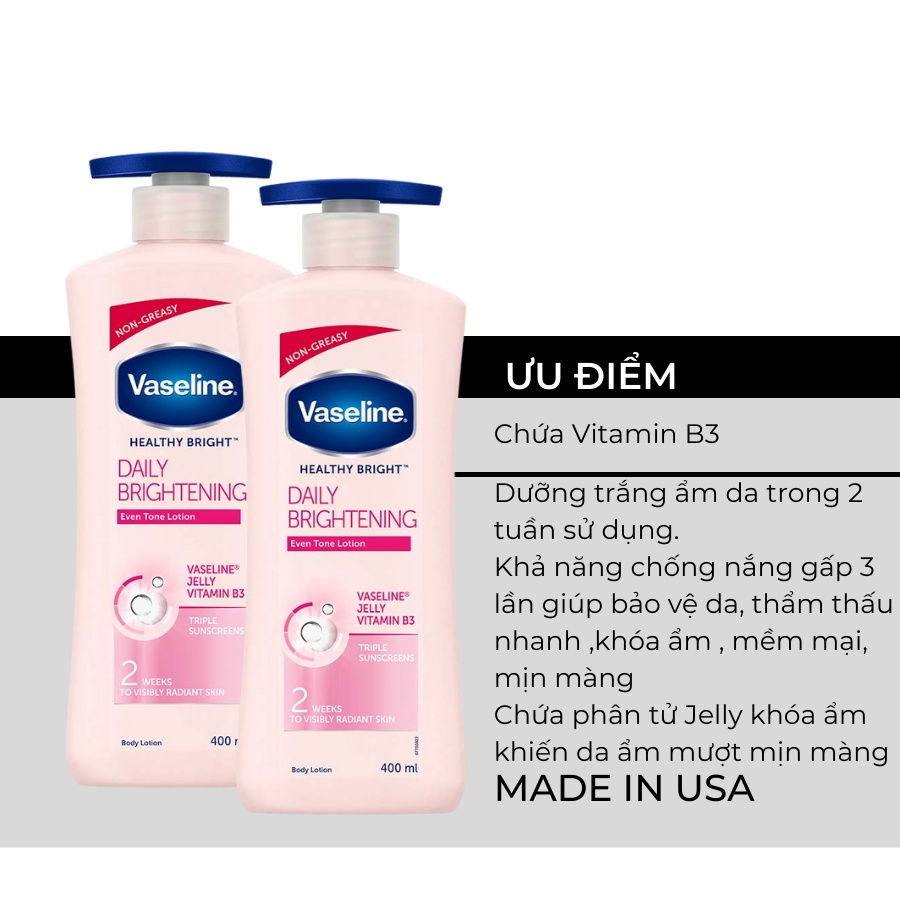 Sữa dưỡng thể trắng da Vaseline UV Lightening 725ml