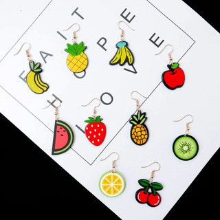 Bông Khuyên Tai Trái Cây Hoa Quả Cute Phô Mai Que ^^