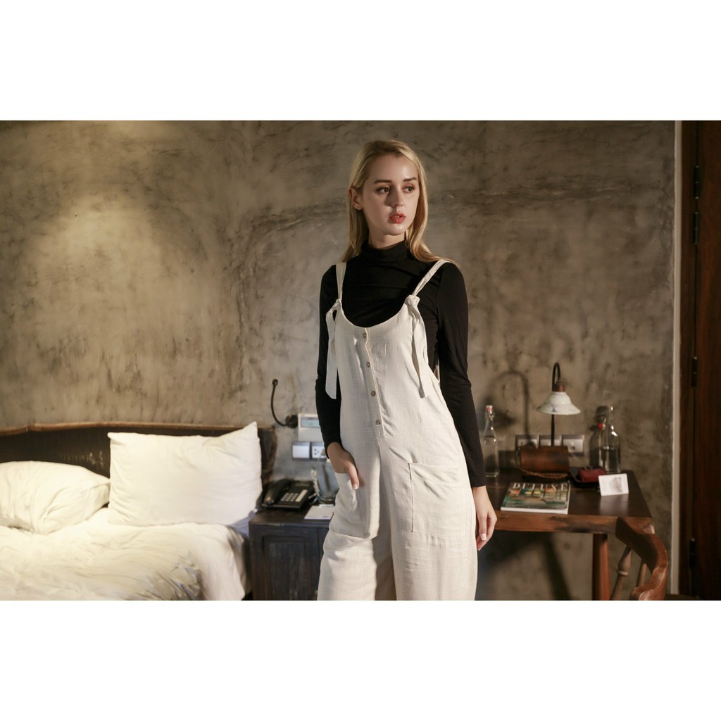 Jumpsuit yếm Misia linen
