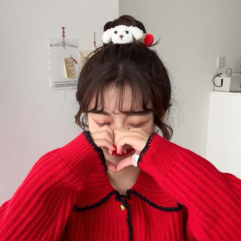 Dây buộc tóc co giãn hình búp bê chó con cỡ lớn 2LIFE cho nữ