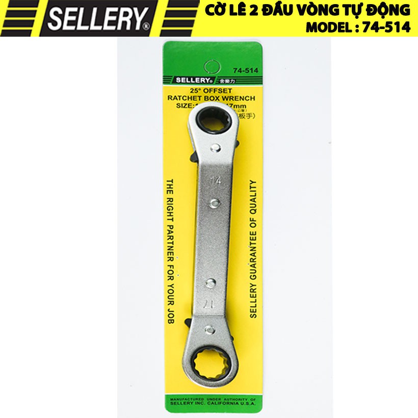 Cờ Lê 2 đầu Vòng Tự Động Xoay 2 Chiều 8 ~ 21mm Sellery 74-