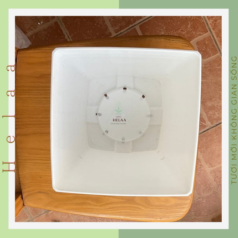 Chậu Nhựa Trồng Cây Hình Vuông, Chậu Nhựa Trồng Cây Lớn, Hoa, Rau, Ban Công, Kiểu Dáng Hiện Đại 24x25cm