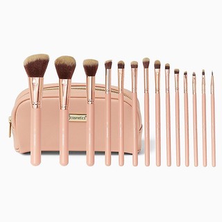 Bộ cọ bh chic 14 cây bh cosmetics 14 piece brush set with cosmetic case