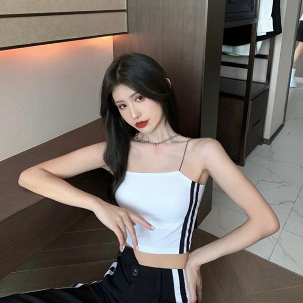 Áo Bra Đúc Su Kẻ Đen Trắng Thể Thao 8008