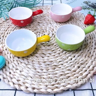 Bát sứ gáo nước chấm bi ADKN