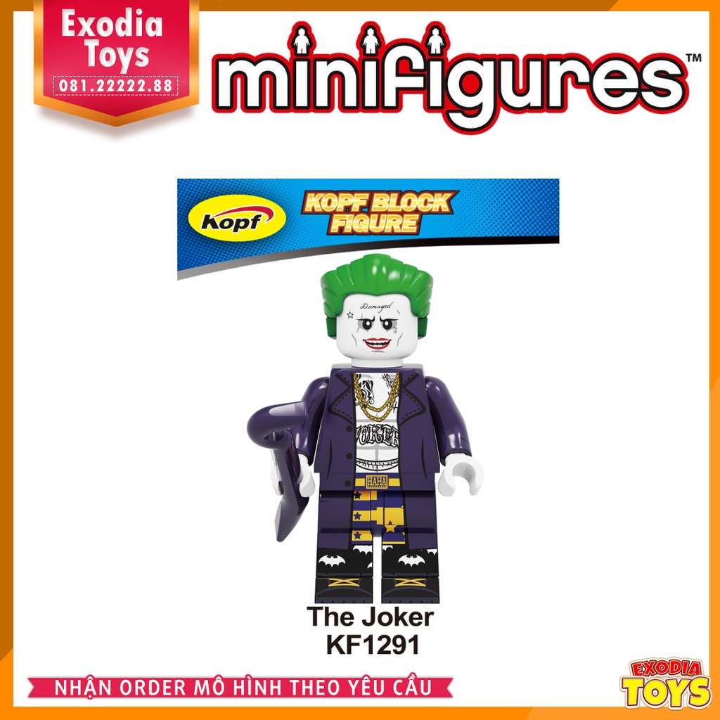 Xếp hình Minifigure DC Comics Kẻ phản diện Joker 2019 - Đồ Chơi Lắp Ghép Sáng Tạo - KOPF KF6110