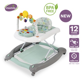 Xe tập đi cao cấp đa năng 3 chế độ tập đứng, đi, bập bênh cho bé kèm kệ đồ chơi có nhạc Mastela W2237DU6 gấp gọn dễ dàng