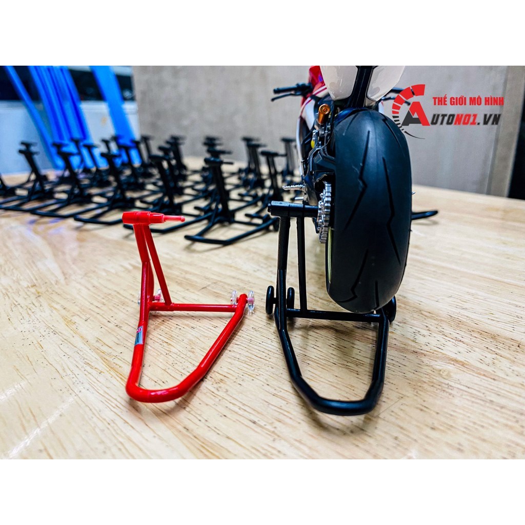 Phụ kiện ben nâng bánh sau - kẹp bánh sau - 1 gắp màu đen - stand cho mô tô 1:12 Autono1