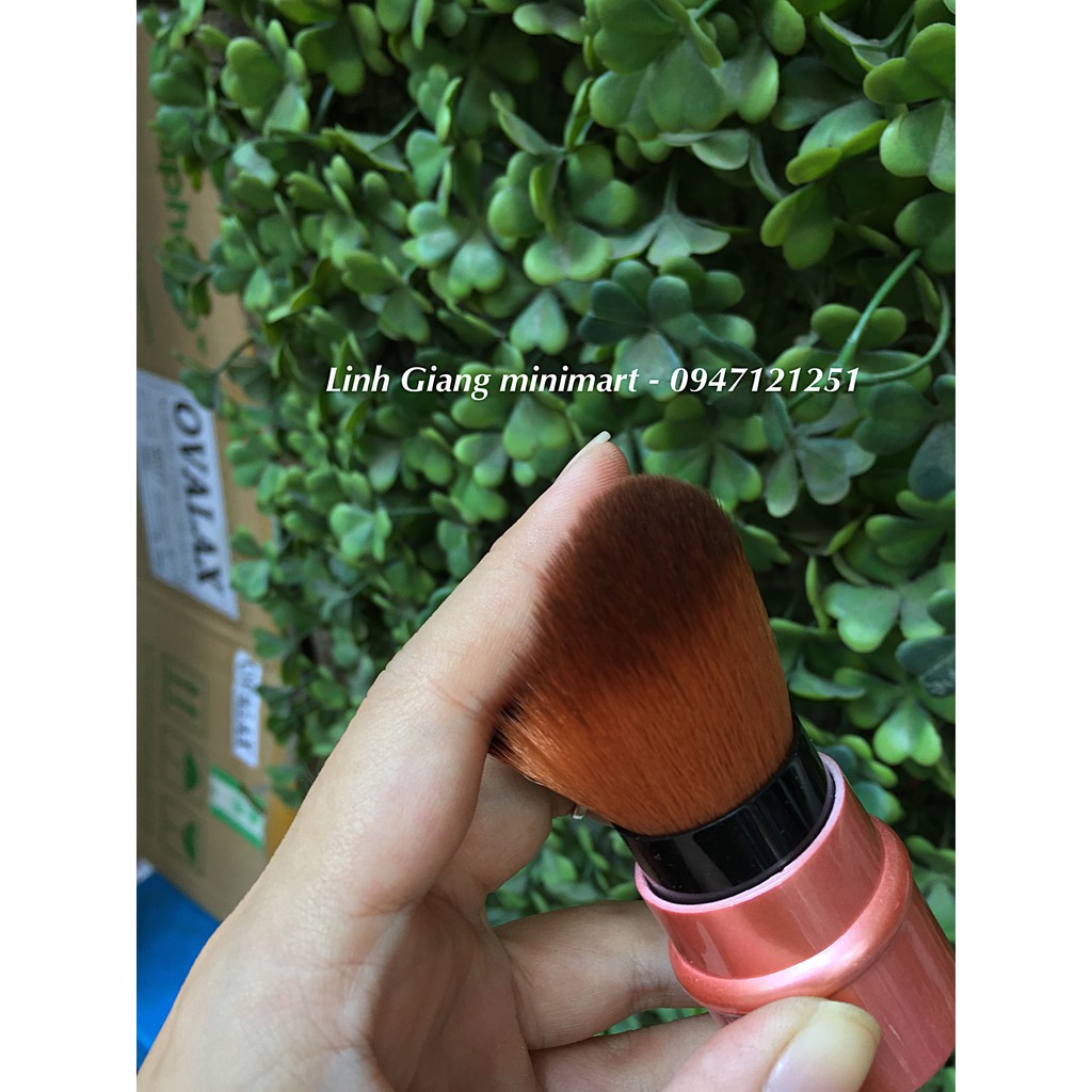 Cọ phấn có nắp Sợi lông mềm thích hợp đánh phấn bột, phấn má hồng