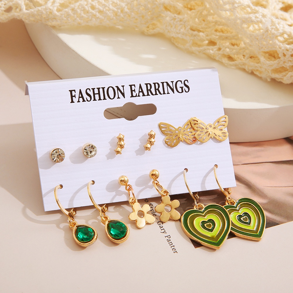 iF YOU Đôi Bông Tai Dáng Dài Họa Tiết Hoa Thời Trang Cho Nữ