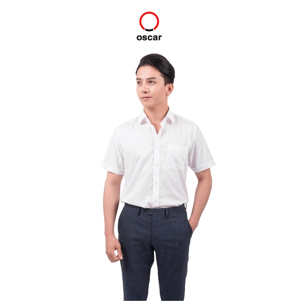 Áo sơ mi nam Oscar Pierre Cardin tay ngắn, vạt bầu - OCMSCSF 046