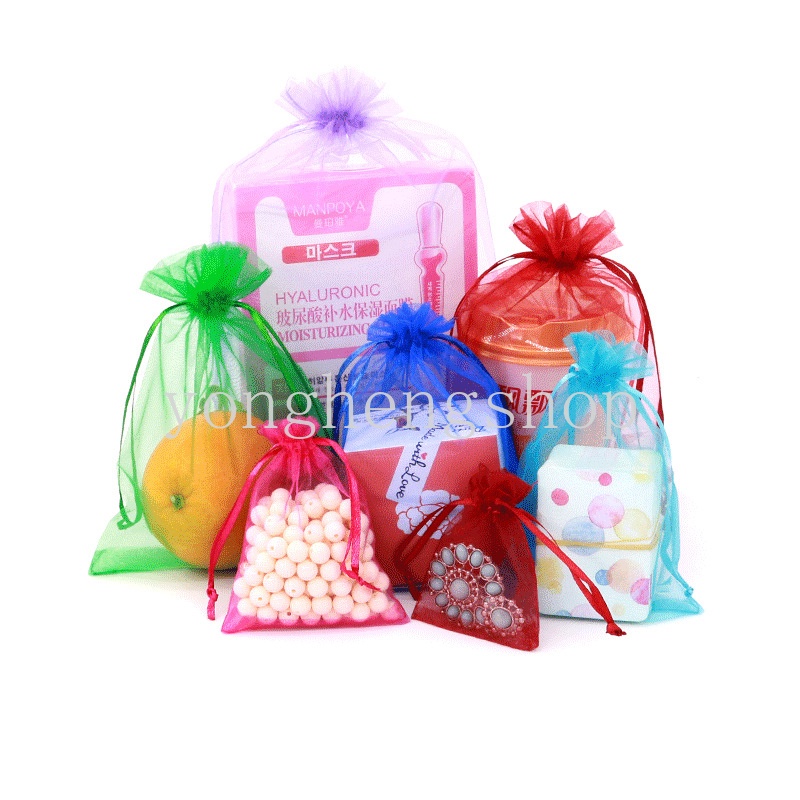 Set 25 Túi Lưới Rút Dây Đựng Quà Tặng Đa Năng