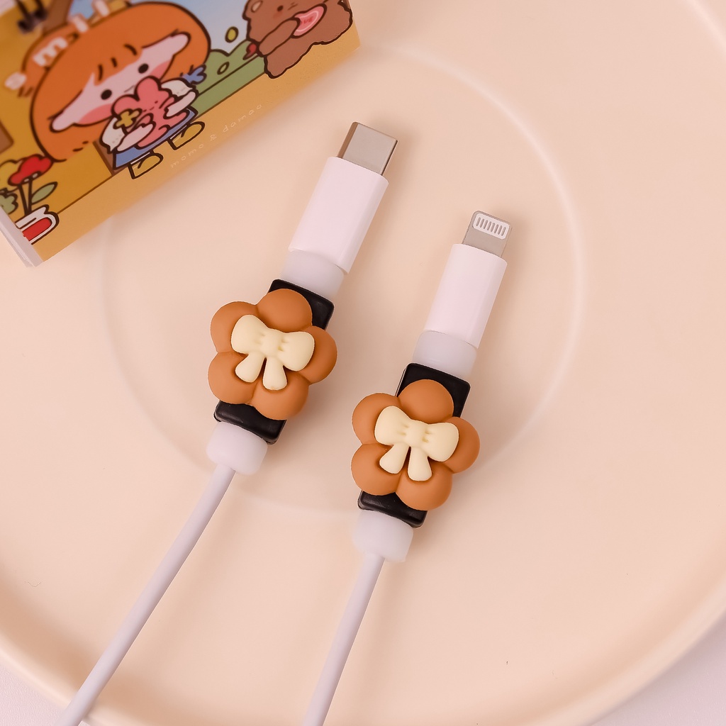 Đốt cháy Dễ Thương ◆ Phụ Kiện Bảo Vệ Cáp Sạc 20W 11 13 12 Android usb Sang Cổng type c Tiện Dụng