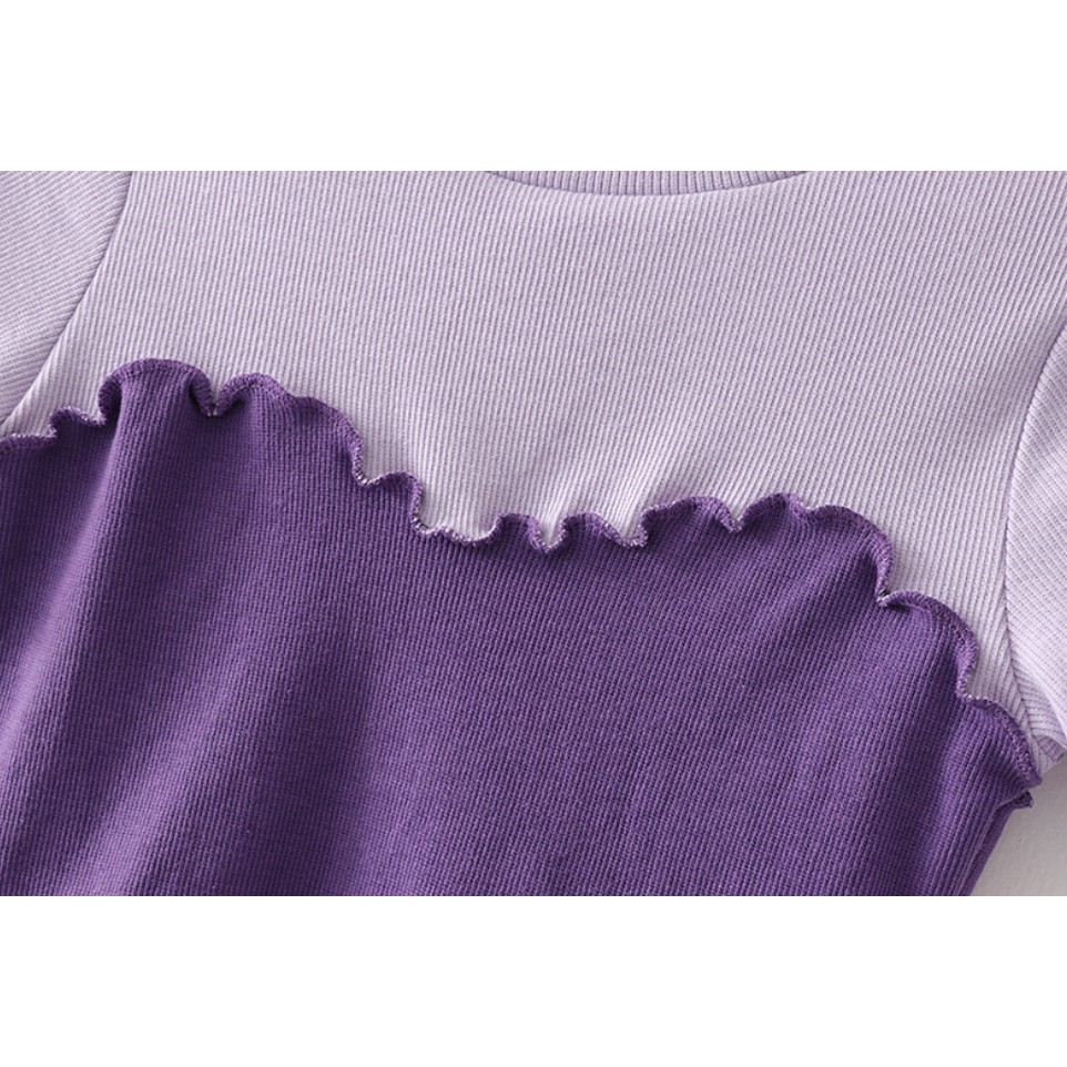 Áo croptop trái tim màu tím hot trend 2021