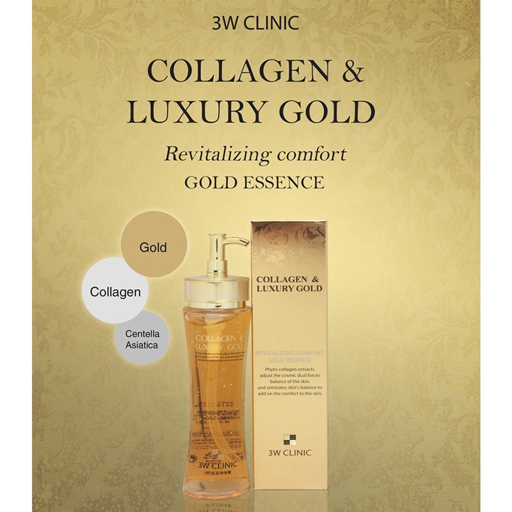 Tinh Chất Vàng Dưỡng Da, Chống Lão Hóa 3W Clinic Collagen & Luxury Gold 150ml - San Beauty