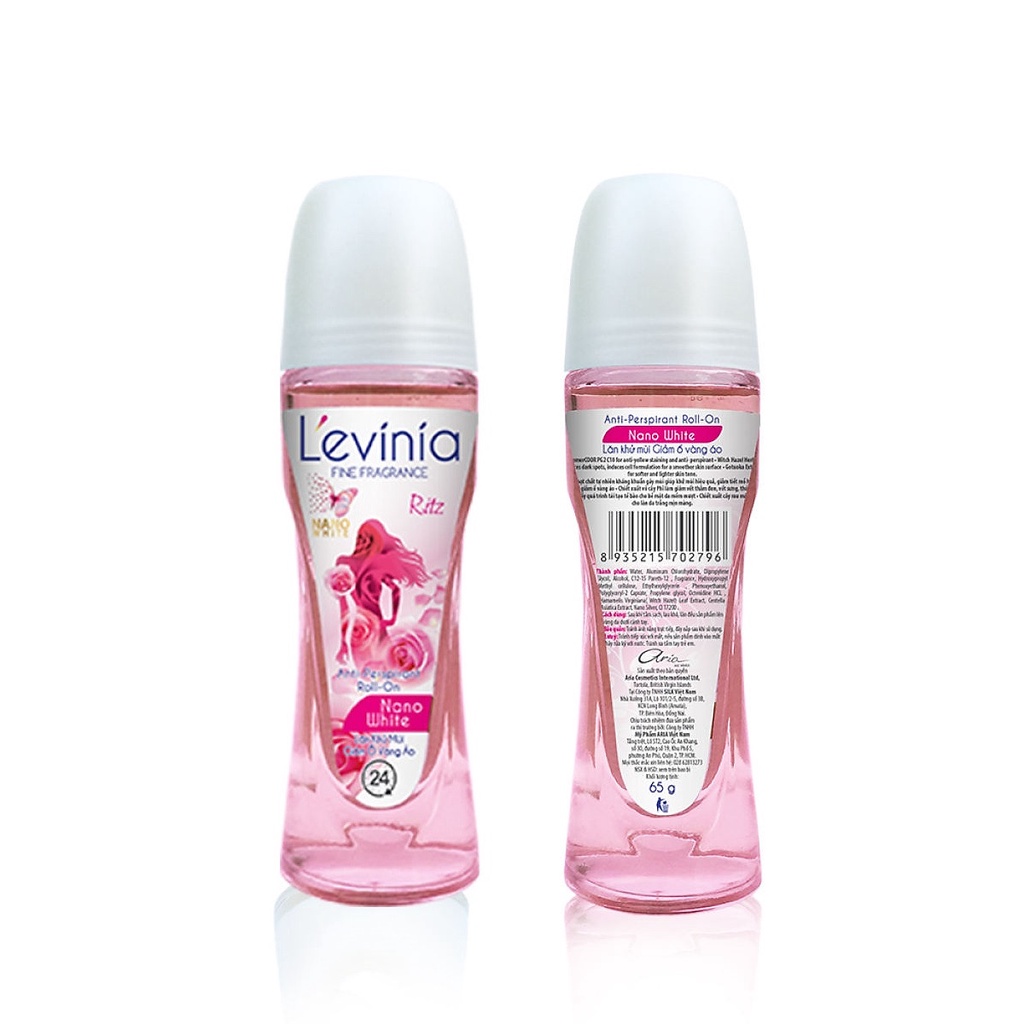 Lăn khử mùi Levinia Nano White 65g