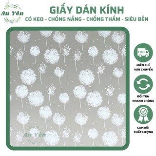 Giấy dán kính hoa bồ công anh khổ 90cm