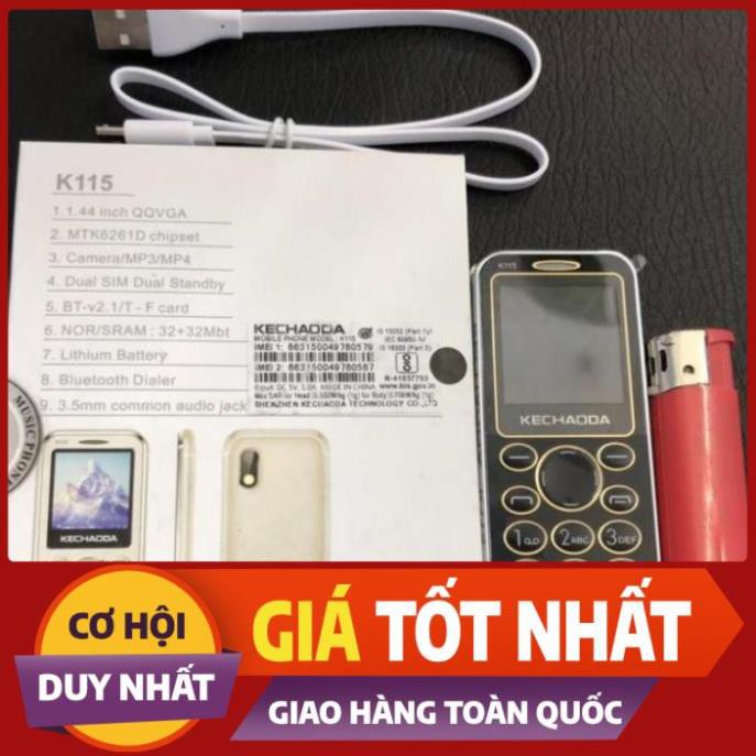 Hàng Chất $ [CHÍNH HÃNG]  Điện thoại nhỏ gọn Kechaoda K115 mini 3 sóng siêu mỏng, siêu đẹp, full box - BH 12 tháng $