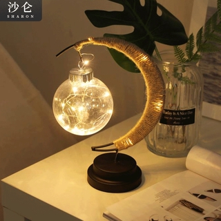 Đèn LED Mặt Trăng Hình Bóng Đèn Lưới, Đèn trang trí Phòng Ngủ Đèn Ngủ
