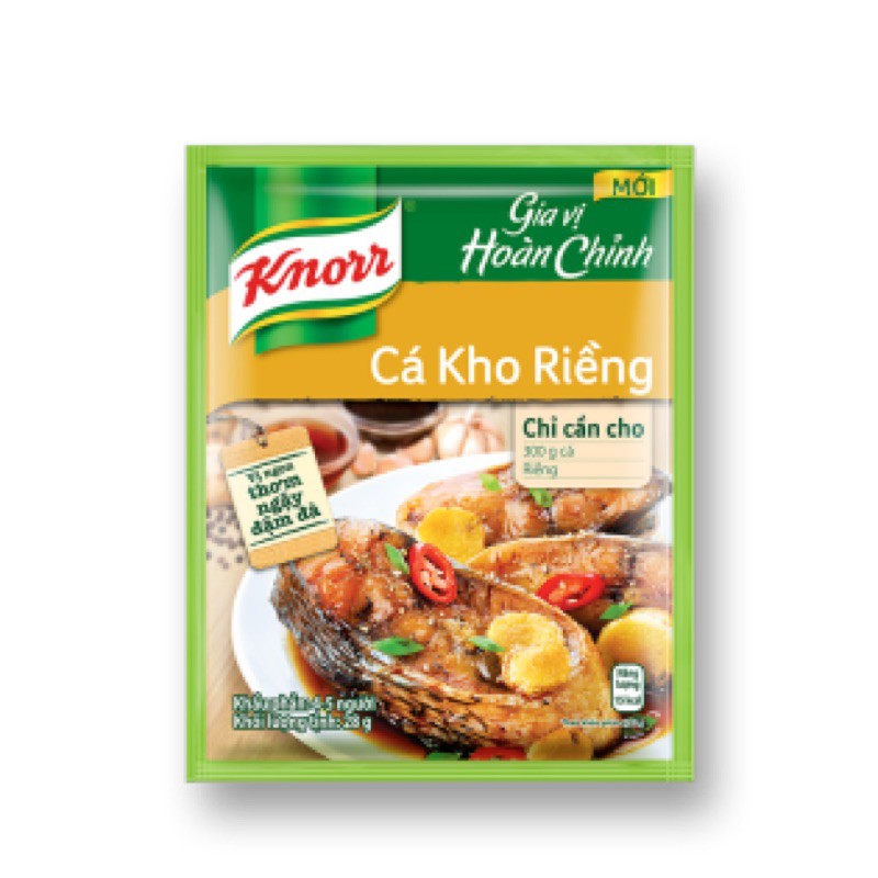 GIA VỊ HOÀN CHỈNH KNORR CÁ KHO RIỀNG 28G