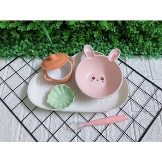 Bát sứ set 5 chi tiết đẹp cho bé ăn dặm