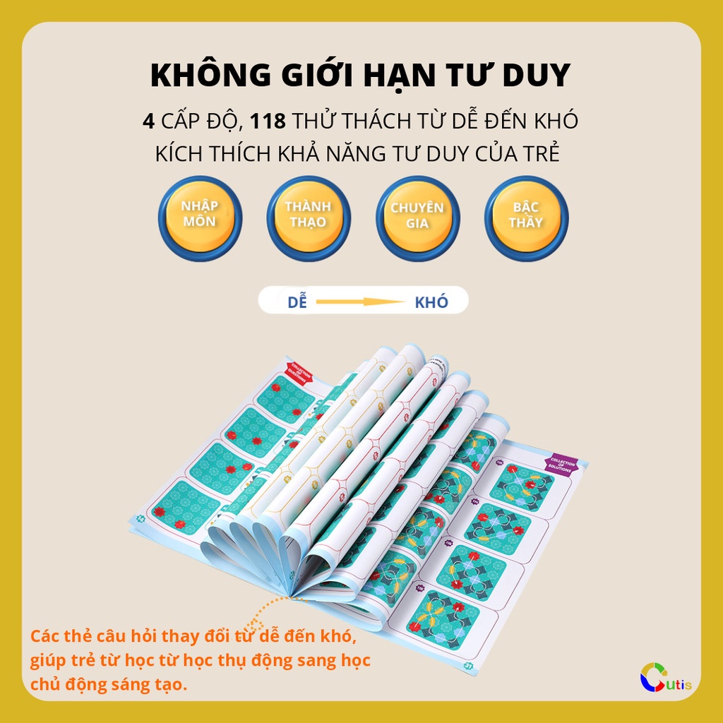 Đồ chơi giải mã mê cung Cutis, giúp bé phát triển trí thông minh với nhiều thử thách, phù hợp cho bé từ 3 tuổi