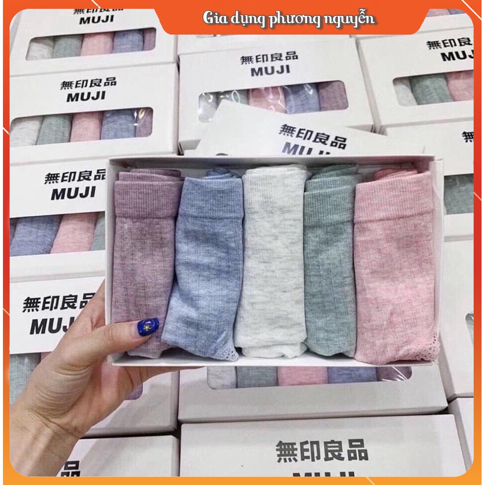 HỘP 5 QUẦN CHIP NỮ COTTON MUJI XUẤT NHẬT