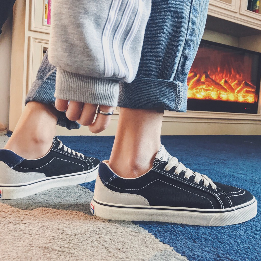 [HOT TREND] Giày Thể Thao Nam Vans Đen, Thân Vải Đế Cao Su Êm, Bền Đẹp, Hót Treand 2021 - BTS Shoes | BigBuy360 - bigbuy360.vn
