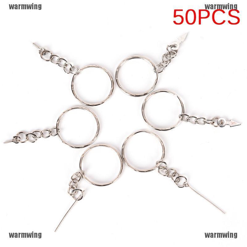 Set 50 Vòng Bạc 25MM Dùng Làm Móc Khóa / Đồ Trang Sức