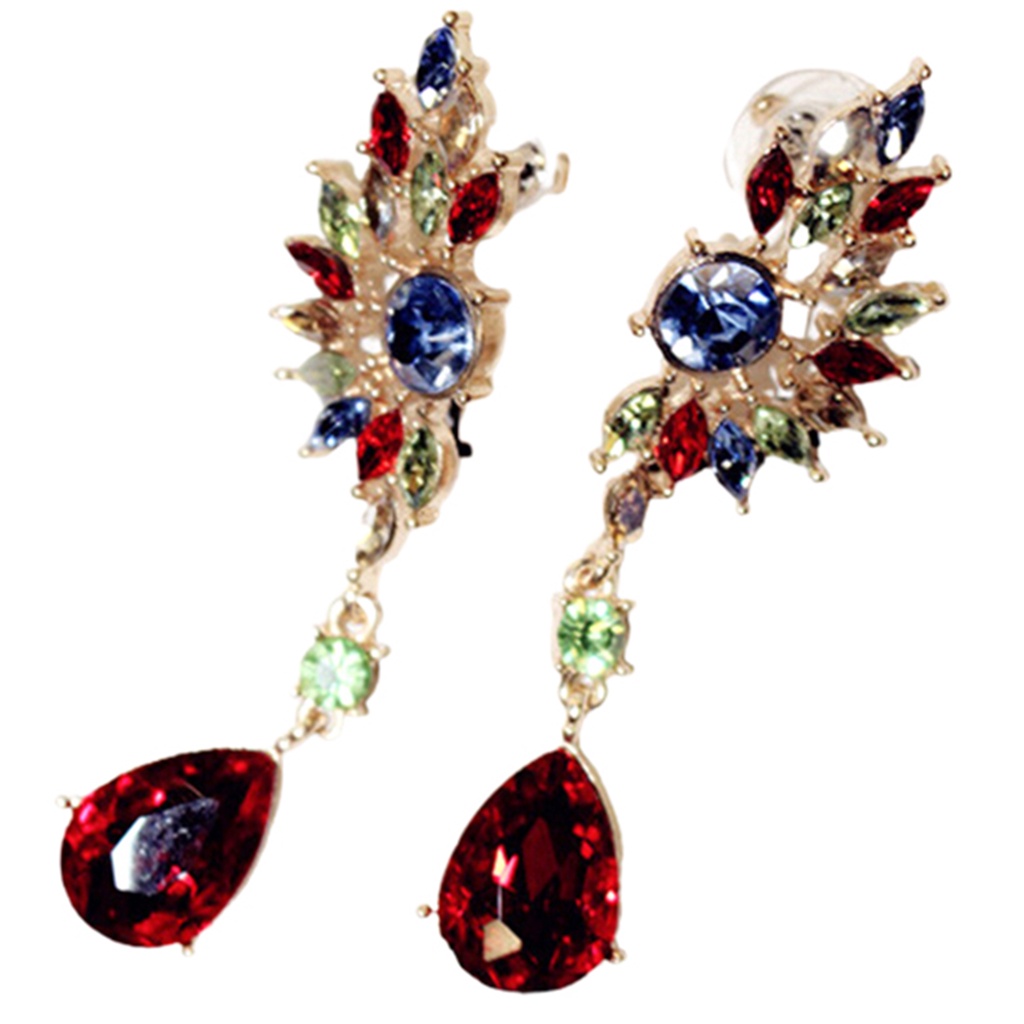 Bông Tai Dáng Dài Hình Đôi Cánh Đính Đá Cho Nữ