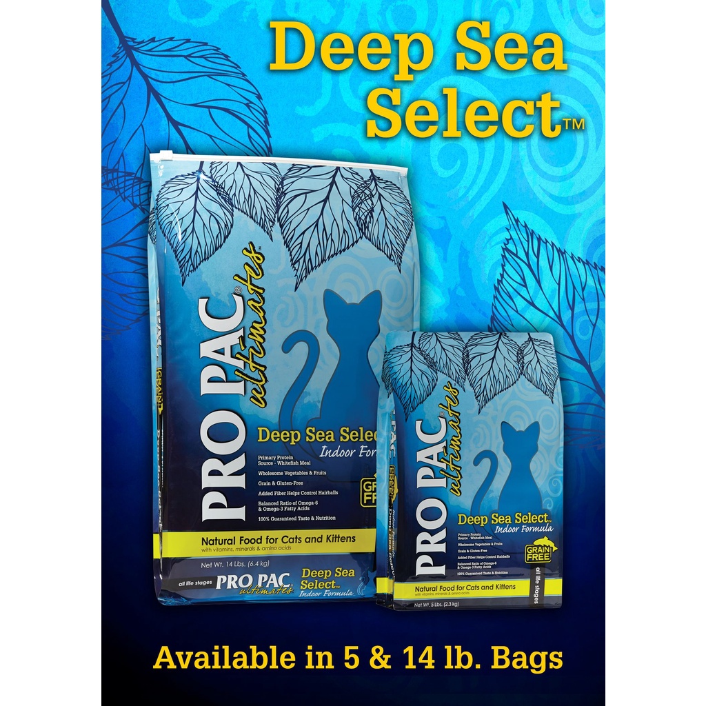 [DINH DƯỠNG CAO] 50G Hạt cho mèo PROPAC Deep Sea Select vị Cá Trắng &amp; Đậu Hà Lan - THỨC ĂN CHO MÈO