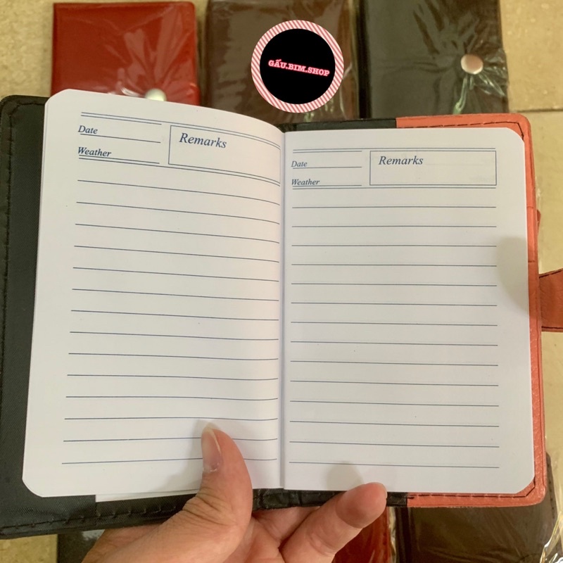 [Giá Sỉ] Sổ da cúc bấm khổ A6 160 trang