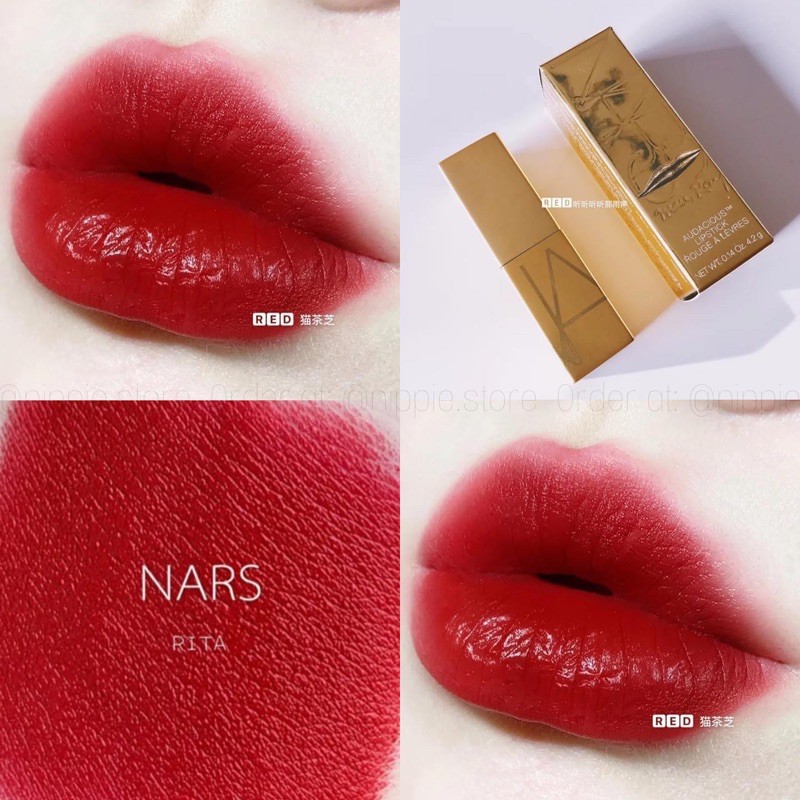 Son Thỏi Nars Claudette Audacious Lipstick Vỏ Đỏ + Vàng