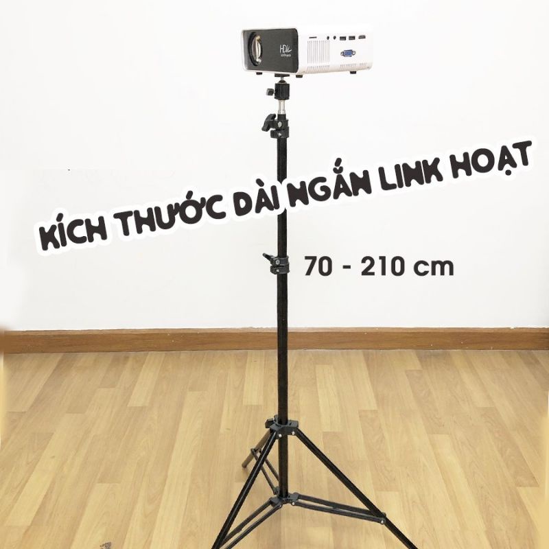 Chân tripod máy chiếu xoay 360 độ - Tripod giá đỡ máy chiếu điện thoại - Cao Dài 2.1m