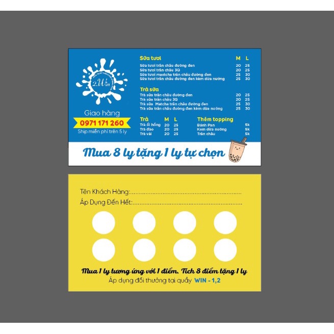 Thẻ tích điểm, Tag quần áo in theo yêu cầu