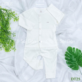 Bộ cài thẳng dài Nous trắng sọc