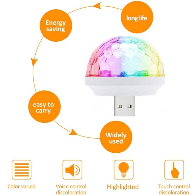Universal Mini USB RGB LED Car LED Light
