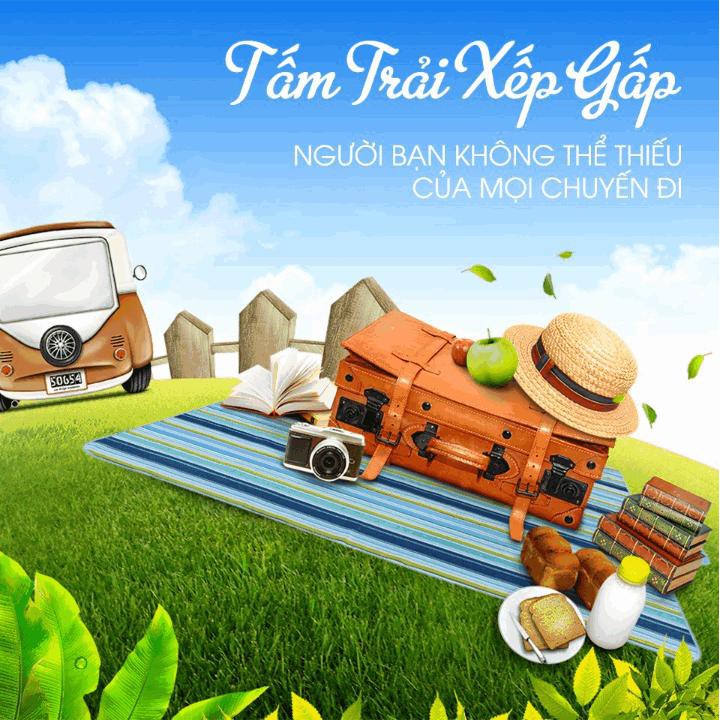 Tấm trải xếp gấp tiện lợi đi du lịch dã ngoại , cắm trại , đi phượt... Home and Garden