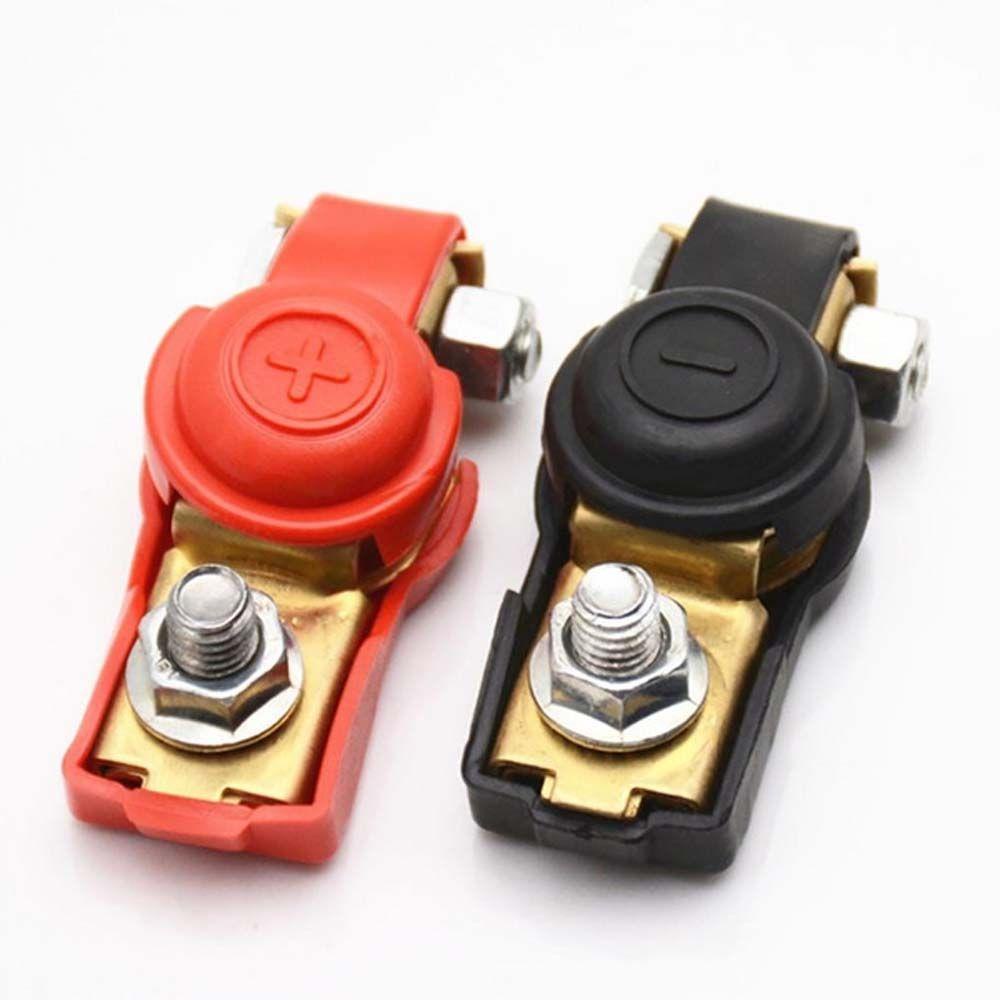 Kẹp Đầu Cuối Bình Ắc Quy 12V Tháo Lắp Nhanh Có Nắp Đậy Bằng Đồng Cho Xe Hơi Xe Máy