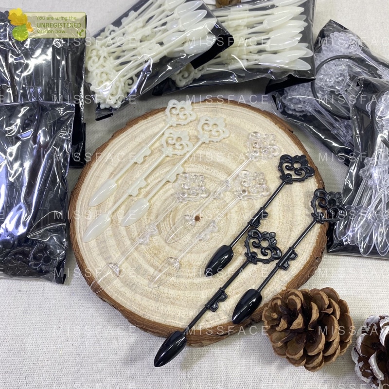 móng que nhọn tim 3 màu - móng mẫu que nơ giá rẻ