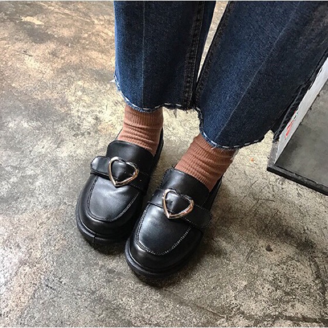 ] Giày oxford khuy trái tim da trơn D11 | BigBuy360 - bigbuy360.vn