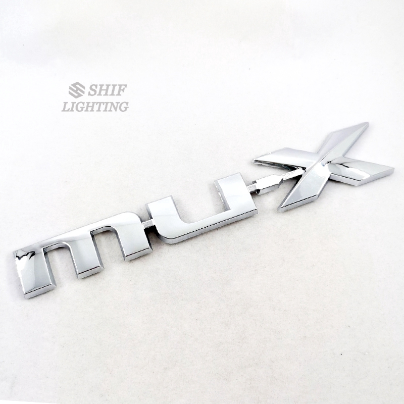 Decal dán trang trí xe hơi hình logo chữ MUX MU-X bằng ABS Chrome thay thế cho ISUZU