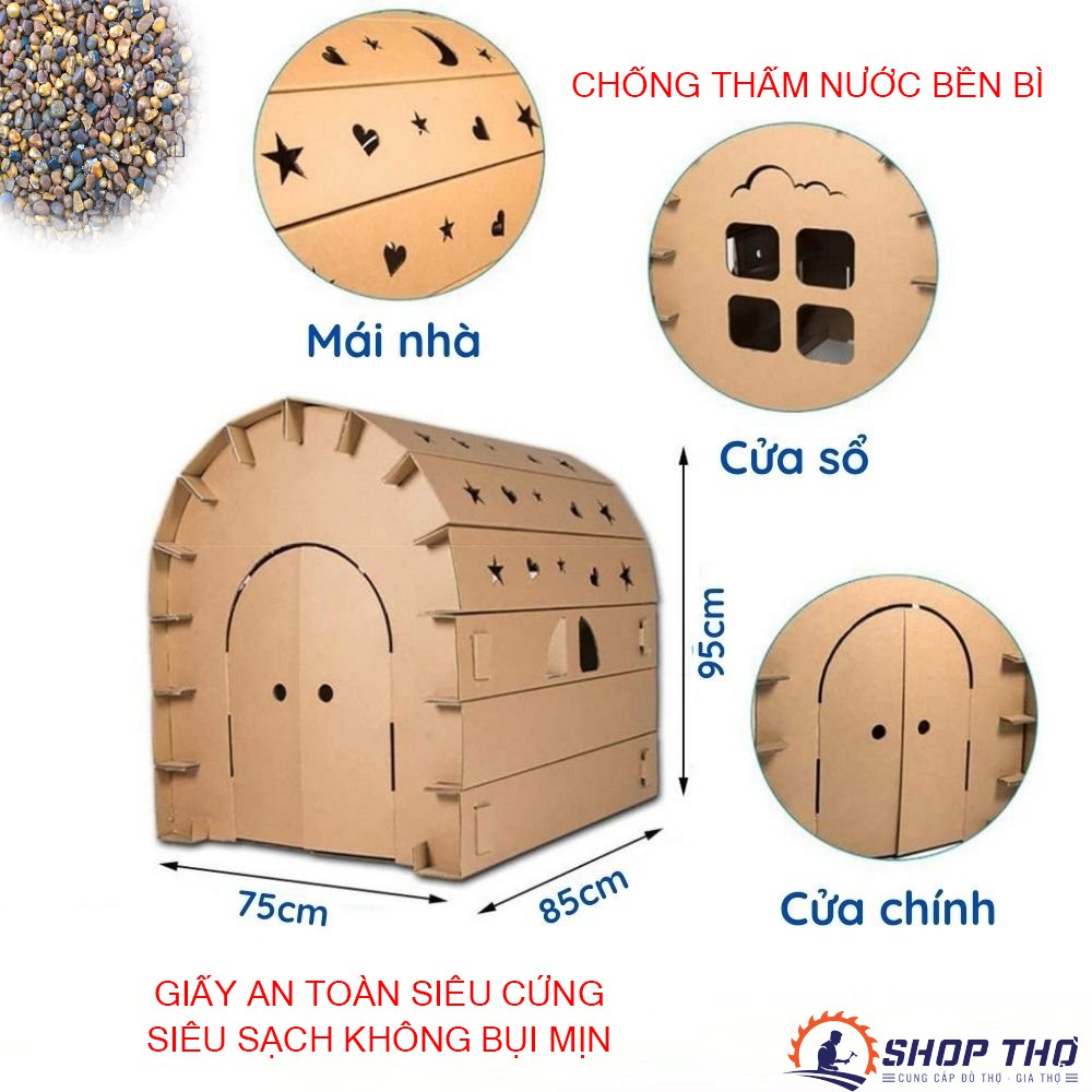 Nhà giấy carton lắp ráp cho bé - Nhà lắp ghép thông minh, Sáng Tạo và An Toàn Made in Việt Nam