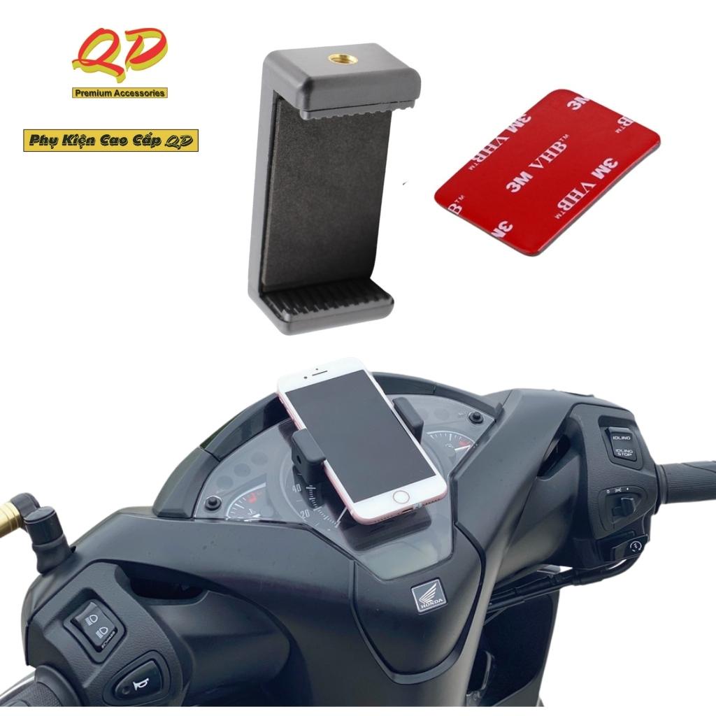 Giá đỡ điện thoại dán lên đồng hồ xe máy, kẹp điện thoại xe máy chắc chắn tặng kèm kéo dán 3M cao cấp