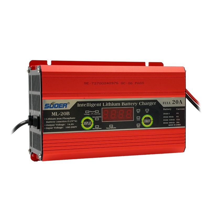 Bộ sạc bình ắc quy, sạc pin Lithium với dòng sạc 20A