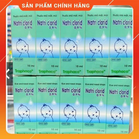 (Chính hãng )Nước Muối Sinh Lý Muối Natri Clocid 0,9% của Traphaco 10 Lọ