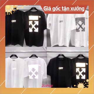 [SALE SHOCK]  Áo phông white off 2 mặt phản quang