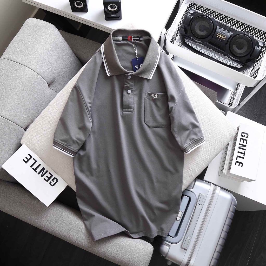 Combo 2 Áo Polo Nam Trơn Có Cổ Chất Liệu Cotton Thấm Hút Mồ Hôi Thoáng Mát - Việt Trinh
