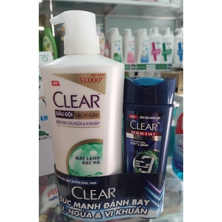 [Chính hãng] Dầu gội sạch gàu Clear mát lạnh bạc hà 880g